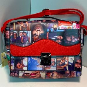Michelle Obama Magazine Cover Collage Handbag Purse Pockets NWT